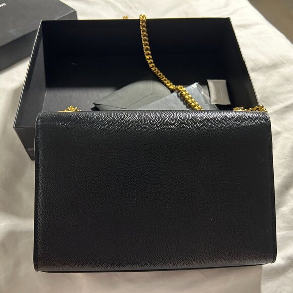 YSL Saint Laurent Black Kate Grain De Poudre (Small) - Picture 4 of 6